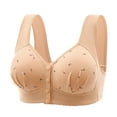 thumbnail image 1 of ZRBYWB Bras For Women Ladies Front Side Buckle Lace Edge Without Steel Ring Movement Seamless Gathering Adjustment Yoga Sleep Large Underwear Comfort Bra, 1 of 3