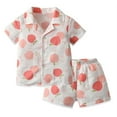 thumbnail image 1 of ZRBYWB Girls Nightgowns Kids Toddler Baby Girls Spring Summer Fruit Print Short Sleeve Sleepwear Outfits Pajamas Clothes Sleepwear, 1 of 3