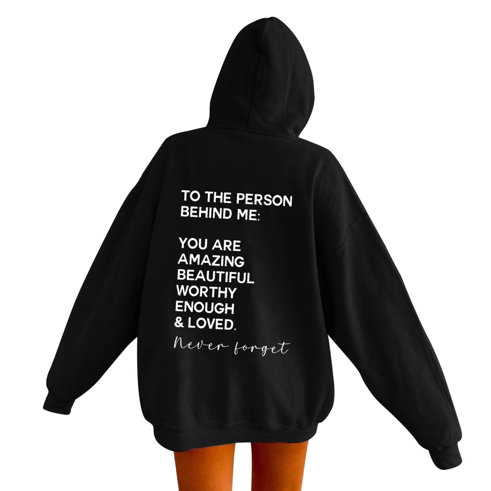 She is Worthy Words Graphic Hoodie Sweatshirt main image 0