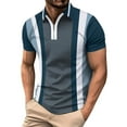 thumbnail image 1 of ZRBYWB Men's Classic Polo Shirt Male Leisure Short Sleeve Button Down Lapel Suit For Shirt Pocket Summer Fashion Solid Color Comfortable Top Mens Blouses Casual, 1 of 9