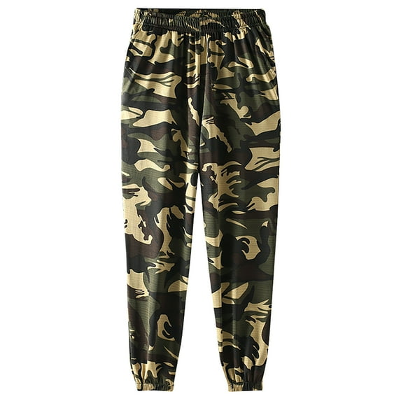 ZRBYWB Men's Pants Men Joggers Sweatpants Basic Jogger Pant Elastic Waist Work Pants For Men