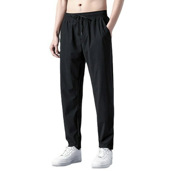 ZRBYWB Men's Pants Men Pants With Deep Pockets Loose Fit Casual Drawstring Jogging Trousers For Running Workout Training Basketball Work Pants For Men
