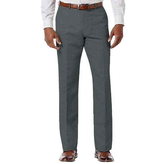 ZRBYWB Men's Pants Men Solid Casual Pocket Wide Leg Pants Elastic Waist Belt Loose Pants Work Pants For Men