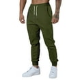 thumbnail image 1 of ZRBYWB Men's Pants Men Solid Color Side Pockets Lace Up Waistband Casual Drawstring Pants Work Pants For Men, 1 of 8