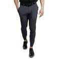 thumbnail image 1 of ZRBYWB Men's Pants Men Solid Color Tight Pocket Zipper Business Casual Daily Slim Fit Small Trousers Pants For Men, 1 of 3
