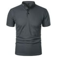 thumbnail image 1 of ZRBYWB Men's Polo Shirt Male Summer Breathable Short Sleeve Shirt Solid Color Button Lapel Pocket Bottoming Shirt Blouse For Men, 1 of 5