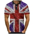 thumbnail image 1 of ZRBYWB Men's Polo Shirt Men Fashion Spring Summer Casual Short Sleeve Crew Neck Flag Printed Shirts Top Blouse Polo Shirts For Men, 1 of 4