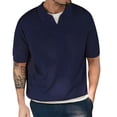 thumbnail image 1 of ZRBYWB Men's Polo Shirt Mens Summer Cotton Fashion Poster Holiday Beach Lapel Solid Short Sleeve Shirt Polo Shirts For Men, 1 of 8