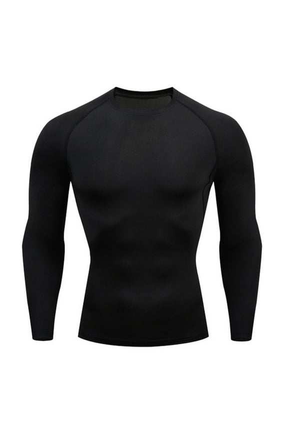 Men's T-Shirt Mens Fitness Long Sleeve Running Sports T Shirt Men Thermal Muscle Gym Compression Clothes Tee Shirts For Men