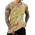 thumbnail image 1 of ZRBYWB Men's Tank Top Male Summer Festival Carnival Tank Tops Colorful Themed Sleeveless Top Comfort, 1 of 5