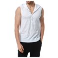 thumbnail image 1 of ZRBYWB Men's Tank Top New Male Solid Color Baggy Hooded T Shirt Vest Large Fashion Casual Sports Jacket Comfort, 1 of 8