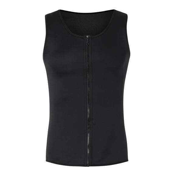 ZRBYWB Men's Workout Tank Tops Hot Neoprene Sauna Shirt Body Shaper For Men Sweat Vest