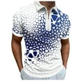 thumbnail image 1 of ZRBYWB Mens Polo Shirt Digital 3D Print Poster Holiday Beach Lapel Zipper Short Sleeve Shirt, 1 of 4