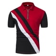 thumbnail image 1 of ZRBYWB Mens Polo Shirts Summer Men's Rigid Collar Casual Pure Color Fashion Short Sleeve Tops Mens Shirts, 1 of 2