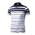 thumbnail image 1 of ZRBYWB Mens Shirts Male Spring Summer Pure Cotton Short Sleeve Top Double Button Color Matching Lapel Shirt Top Mens Polo Shirts, 1 of 4