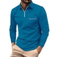 thumbnail image 1 of ZRBYWB Mens Shirts Men's Zipper Pocket Men's Long Sleeve Sports Shirts For Men Fashion, 1 of 5
