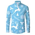 thumbnail image 1 of ZRBYWB Mens Shirts Mens Christmas Long Sleeve Button Down Shirt Casual Slim Fit Dress Shirts For Men Casual, 1 of 2