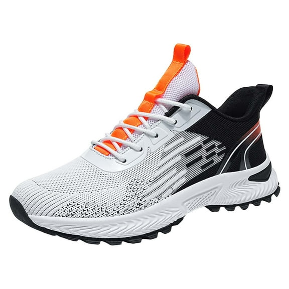 ZRBYWB Mens Sneakers Male Sports Shoes Fashionable New Pattern Color Blocking Mesh Fabric Breathable Comfort Non Lace Up Casual Shoes Fashion Sneaker