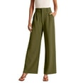 thumbnail image 1 of ZRBYWB Pants For Women Ladies Wide Leg Trousers High Elastic Waisted The Back Business Work Trouser Long Straight Suit Trousers For Summer Womens Sweatpants, 1 of 6