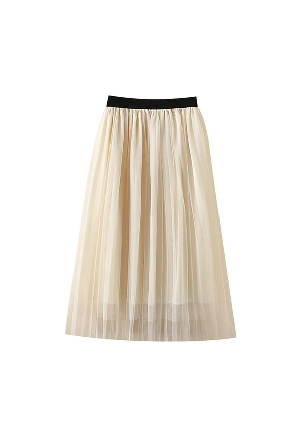 Skirts For Girls Summer Girls Half Skirt Seersucker Press Pleated Mesh Half Skirt Princess Wind Short Skirt For 1 To 10 Years Fashion