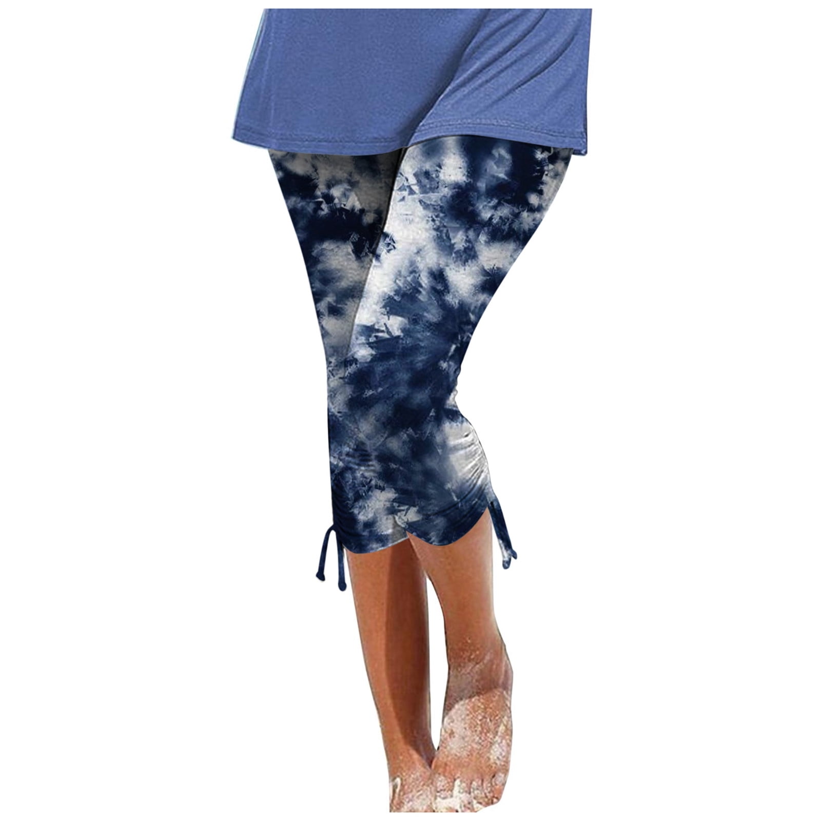 ZRBYWB Soft Leggings For Women Laides Summer Tie Dye Fashion Casual