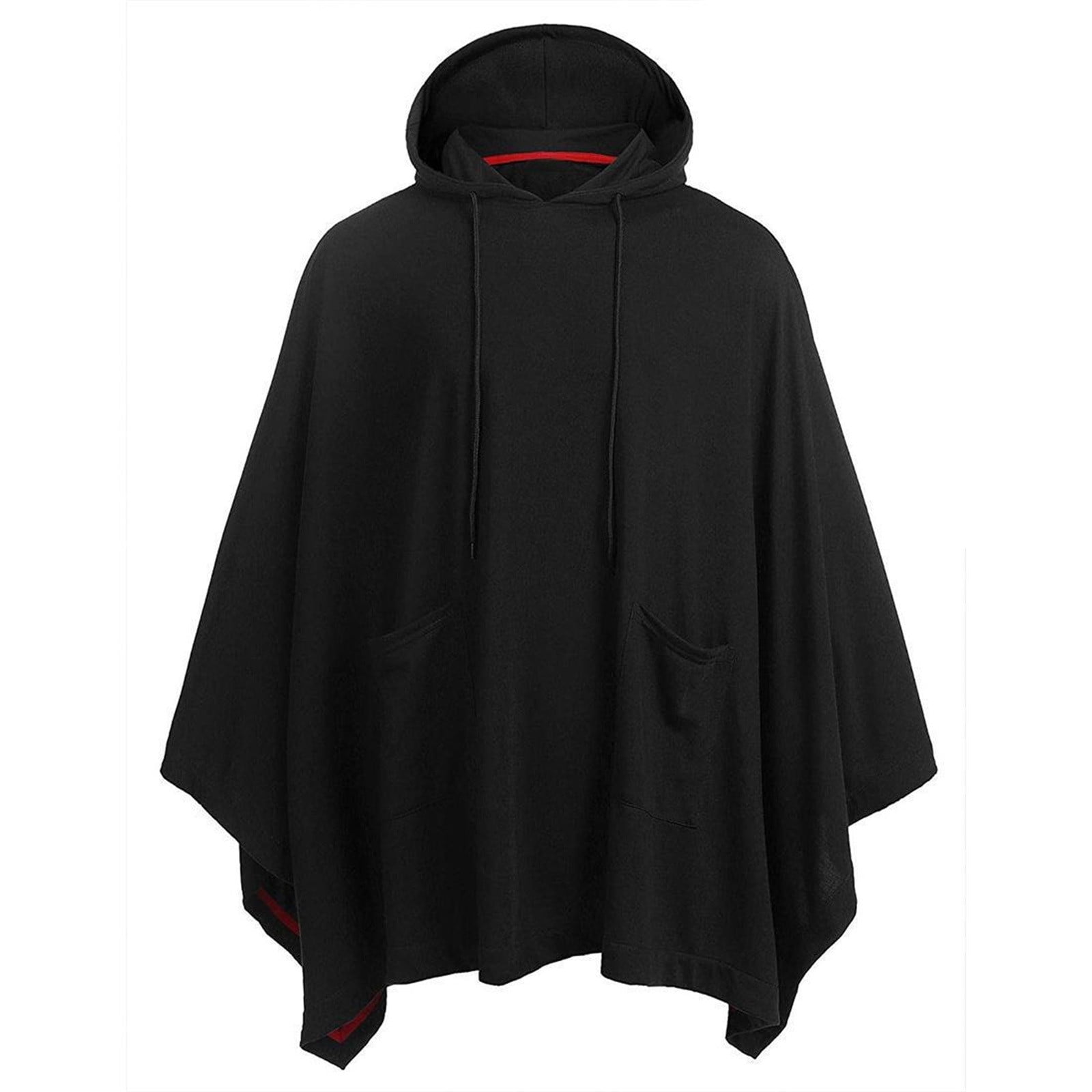 ZRBYWB Sweatshirts For Men Men Casual Hooded Poncho Cape Cloak Fashion ...
