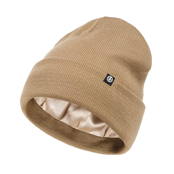 ZRBYWB Winter Hats for Women Couples Winter Outdoor Thermal Pullover Knitted Hat Men's Women's Silk Lined Flanged Hat Ear Protective Hat Warm Fashionable Caps
