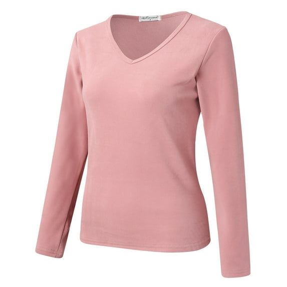 ZRBYWB Women Plus Size Thermal Tops Vest Women Crew Neck Lined Thermal Thermal Underwear Slim Tops Long Sleeve Thermal Shirts Winter Tops