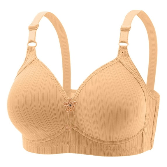 ZRBYWB Women's Bra Ladies New Comfortable Sexy Large Size Underwear For Middle Elderly People Without Steel Ring Underwear Breathable