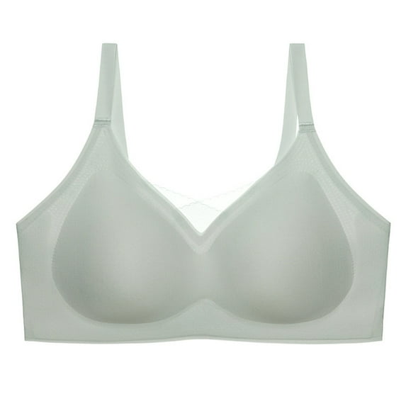 ZRBYWB Women's Bra Non Wired Underwear Ladies Padded Full Cup Bras Without Underwire With Padding Seamless Bustier Underwear Lette Soft Breathable