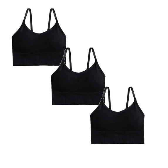 ZRBYWB Women's Bra Tank With Built In Bra Ladies Tank Tops Strap Stretch Cotton Camisole With Built In Padded 3-Pack Sports Bra