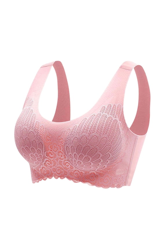 ZRBYWB Women's Bras No Steel Ring Underwear Gathering Sleep Bra Latex Underwear Traceless Back Heart Bar Bralettes For Women