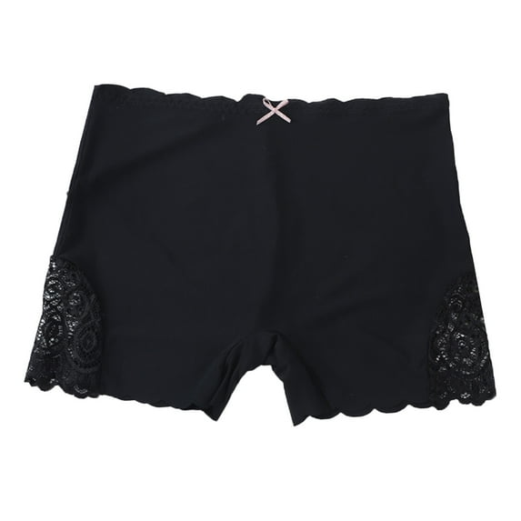 ZRBYWB Women's Panties Lace Edge Women's Ice Silk Seamless Boyshorts Smooth Solid Color Panties Underwear For Women