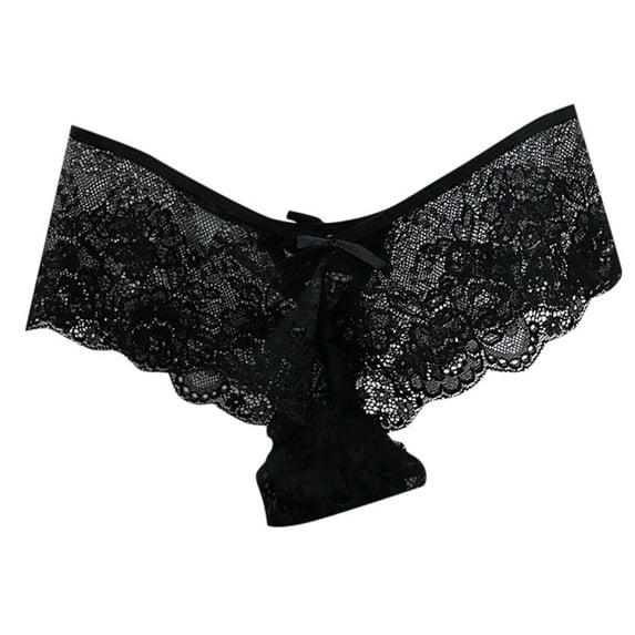 ZRBYWB Women's Panties Sexy Lace Transparent Hot Spicy Thong Low Waist Seamless Breathable Solid Color Cotton Crotch T Shaped Pant Head Women Lingerie