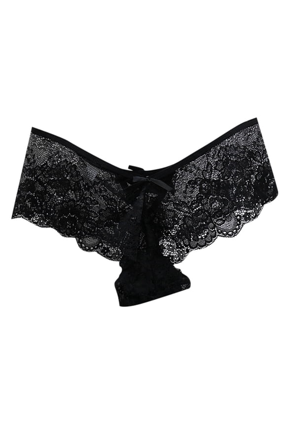 Women's Panties Sexy Lace Transparent Hot Spicy Thong Low Waist Seamless Breathable Solid Color Cotton Crotch T Shaped Pant Head Women Lingerie