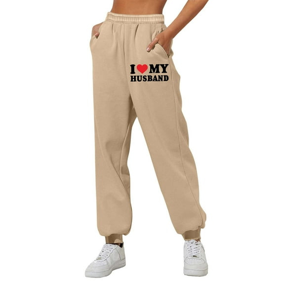 ZRBYWB Women's Pants Women Lined Sweatpants Wide Straight Leg Pants Bottom Sweatpants Joggers Pants Workout High Waist Yoga Pants With Pockets Pants For Women