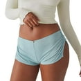 thumbnail image 1 of ZRBYWB Women's Shorts Sexy Micro Shorts For Women Low Waist Side Slit Mini Boy Shorts Slim Pajamas Shorts Bottoms Sleepwear Shorts For Women Trendy, 1 of 9