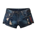 thumbnail image 1 of ZRBYWB Women's Shorts Women Fashion Punk Large Broken Letter Loose Slim Wide Leg Denim Shorts Outdoor Summer Shorts, 1 of 7
