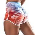 thumbnail image 1 of ZRBYWB Women's Shorts Womens Casual High Waist Running Shorts Independence Days Printed Workout Gym Shorts For Women Trendy, 1 of 7
