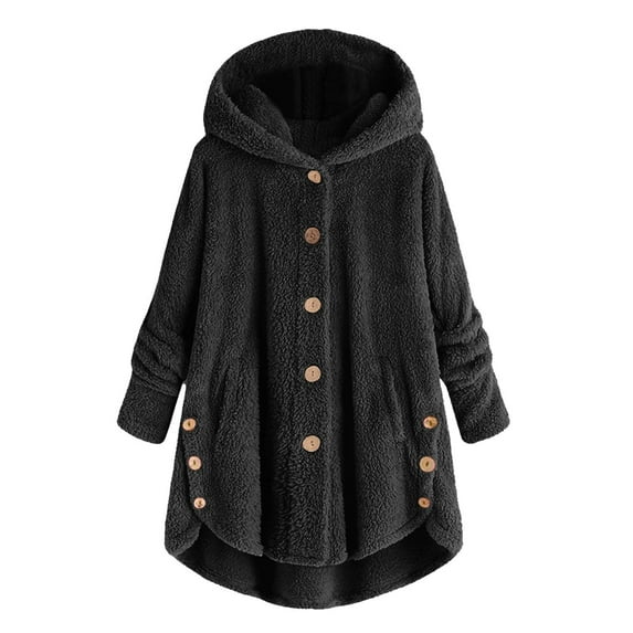 ZRBYWB Womens Coats Women's Plus Size Casual Color Block Plush Sweatshirt Hoodie Loose Blouse Warm Coat Overcoat For Women