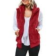 thumbnail image 1 of ZRBYWB Womens Coats Women's Plus Size Casual Color Block Plush Sweatshirt Zipper Blouse Warm Coat Vest Tanks Fashion Overcoat, 1 of 5