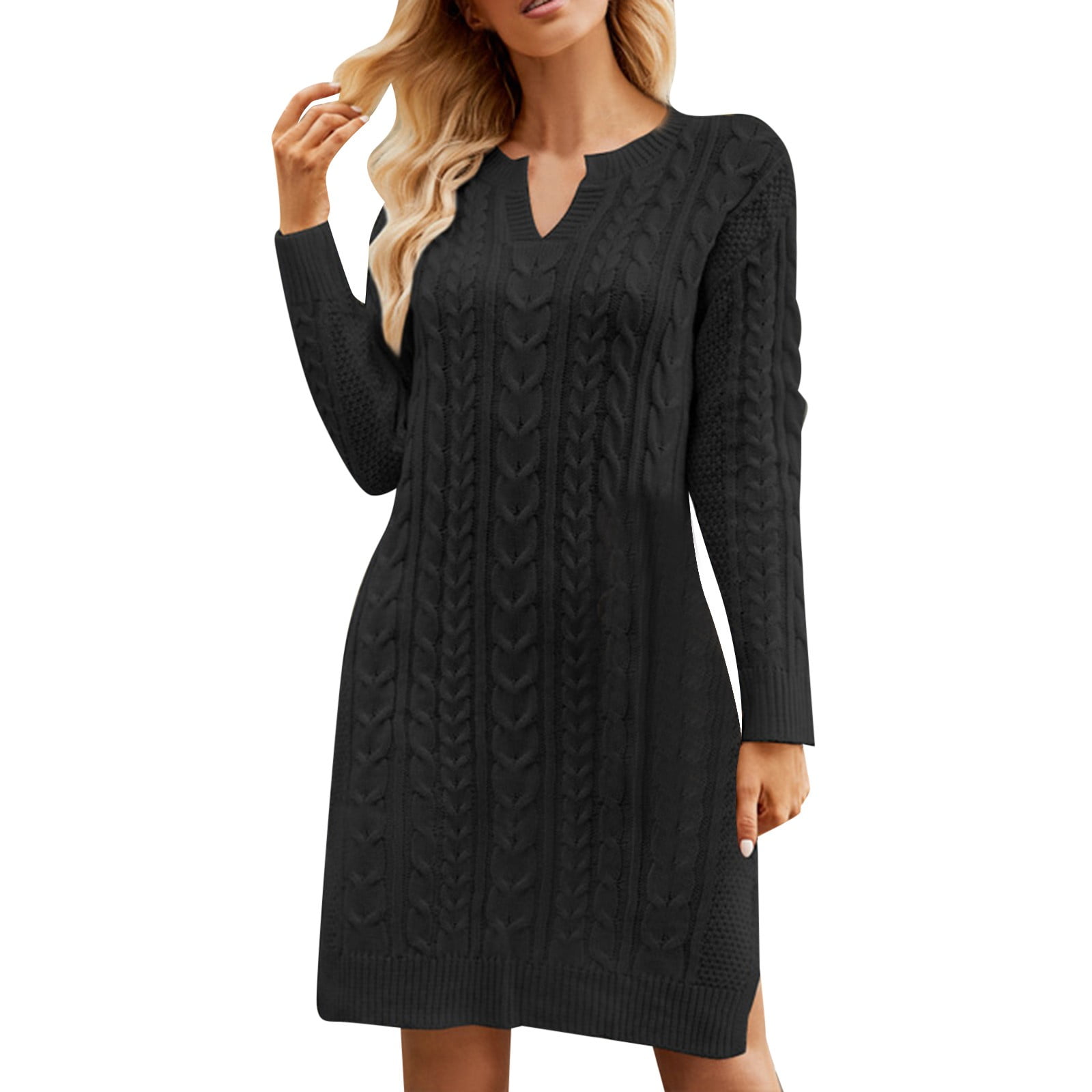 black knit backless dress JOAH BROWN Fitted Backless Flattering Mini Scoop Neck Dress | Black