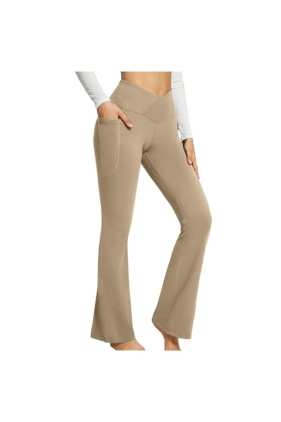 Womens Yoga Pants Hot Style Flared Leggings For Ladies Fitness Wide Leg Slim Sports Boot Cut Yoga Pants Trousers