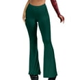 thumbnail image 1 of ZRBYWB Womens Yoga Pants Ladies Tight Fitting Dance Wide Leg Pants Raising High Waisted Casual Bell Bottom Pants Fitness Sports Yoga Pants Trousers, 1 of 5