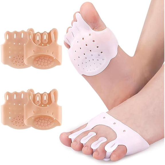 ZRFX Toe Spacers,Toe Separator,Spreaders & Straighteners,Metatarsal Pads,Bunion Corrector for Women Men,Overlapping Hammer Toe Spacers,Relieve Foot Pain & Correct Toes