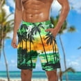 thumbnail image 1 of ZRGHAOYLQ Big & Tall Hawaiian Printed Tropical Shorts Men Quick Dry Drawstring Elastic Waist Beach Shorts Summer Swim Trunks Plus Size Board Shorts Swimwear with Pockets, 1 of 5