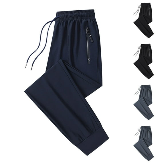 ZRGHAOYLQ Big and Tall Joggers for Men Breathable Moisture Wicking Sweatpants with Pockets Elastic Bottom Baggy Jogger Pants Athletic Drawstring Waist Sports Pants Casual Straight Leg Sweat Pants