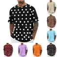 thumbnail image 1 of ZRGHAOYLQ Big and Tall Men's Polka Dot Print T Shirts Crew Neck Casual Short Sleeve Tshirts Comfortable Breathable Loose Fit Tops for Daily Wear, 1 of 6
