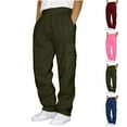 thumbnail image 1 of ZRGHAOYLQ Cargo Sweatpants for Men Big and Tall Loose Fit Pants with Drawstring and Pockets Baggy Elastic Waist Going Out Trousers Athletic Work Bootcut Joggers Clearance Sales Today Deals Prime, 1 of 6