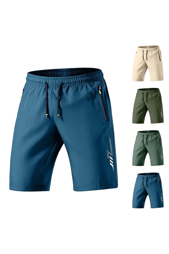 Cooling Ice Silk Athletic Shorts for Men Quick Dry Workout Trainning Shorts Breathable Gym Running Shorts Big and Tall Plus Size Shorts Elastic Drawstring Waist Shorts with Zipper Pockets